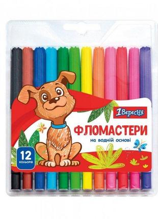 Фломастеры 1 вересня 12 цветов zoo land, 650457