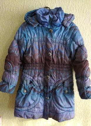 Зимняя курточка пальто для дома, двора, девочке ,р.146