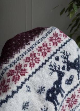 Шерстяной новогодний свитер в олене рождественский шерстиной новогодний свитер в олени родожественский6 фото