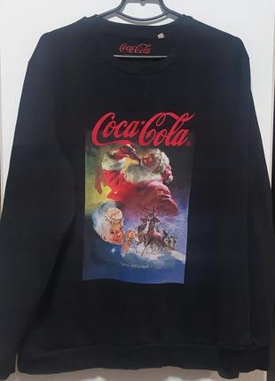 Новорічний світшот кофта coca cola  розмір xl-xxl