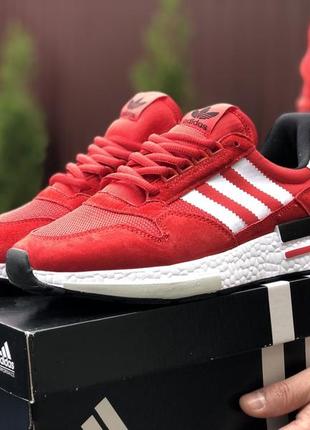 Мужские кроссовки adidas zx 500 rm, красные (9368)