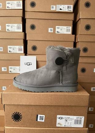 Уггі угги уги угі ugg mini bailey button grey