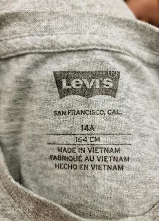 Футболка levis 12-14 лет 164см котоновая серая детская9 фото