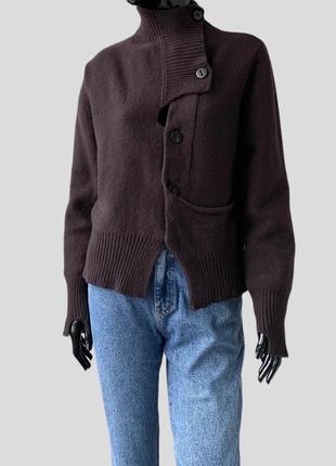 Новый шерстяной свитер кардиган sita murt на пуговицах с высоким воротником/ горлом шерсть