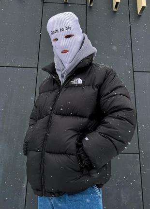 Мужская зимняя куртка the north face оверсайз черная до -30*с пуховик зе норд фейс унисекс (b)