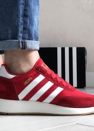 Мужские кроссовки adidas iniki, красные (9282) только 44 размер2 фото