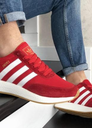 Мужские кроссовки adidas iniki, красные (9282) только 44 размер