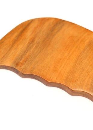 Скребок из сандалового камфорного дерева для массажа гуаша  полукруг1 фото