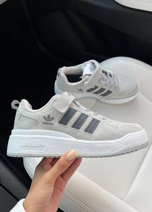 Жіночі кросівки adidas wire forum low 84 grey white адідас форум розпродаж