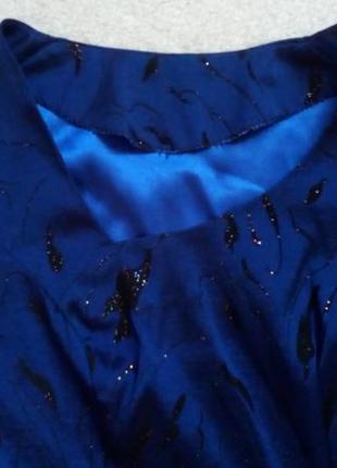 Уникальное праздничное платье ассиметрия глубокого синего цвета #sale4 фото