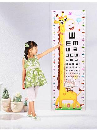 Дитяча інтер'єрна наклейка на стіну на висоту зрістомір1 фото