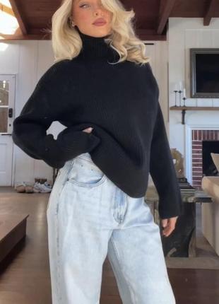 Чорний джемпер h&m