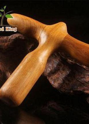 Скребок из сандалового камфорного дерева для массажа гуаша  крест (молоток)1 фото