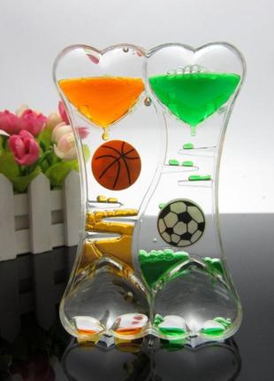Успокаивающий декор для дома, красочные песочные часы жидкие (футбольный мяч)