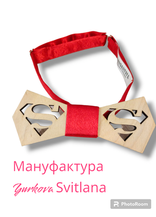Эксклюзивный деревянная бабочка. бабочка супермена. superman