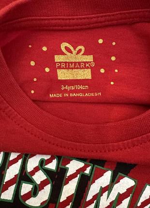 Primark новогодний реглан футболка лонгслив с оленем3 фото