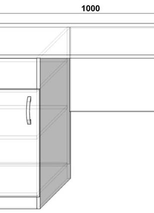 Письменный стол сп-2  белый 750х1000х600 мм5 фото