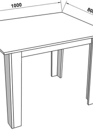 Обеденный стол кс-2  серый 740х800х1000 мм3 фото