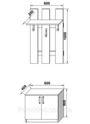 Прихожая п-5 1950х600х420мм белый4 фото