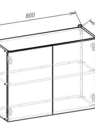 Шафа верхня кмв-8 без ручок 600х800х300мм білий3 фото