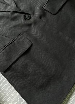 Пиджак жакет удлиненный женский черный с пышными рукавами буфы купить цена7 фото