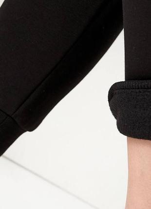 Стильные теплые спортивные штаны на флисе6 фото