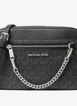 Новая сумка оригинал michael kors jet set logo black5 фото