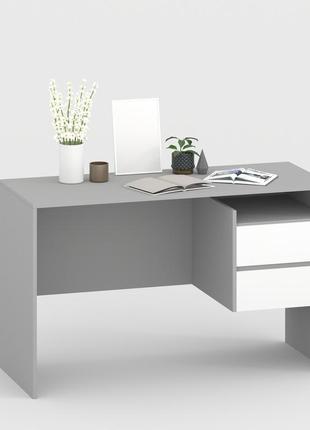 Письменный стол стиль-2 серый / белый1250х520х750 мм