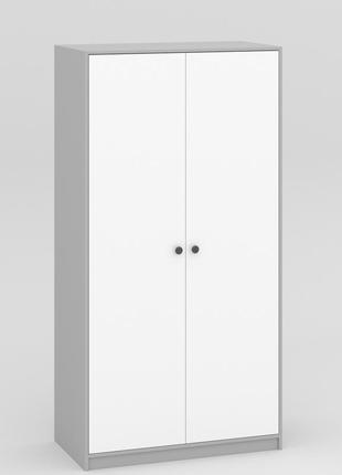 Шкаф шк-100 детский 1950х1000х520 мм серый/белый