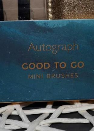 Дорожный набор кисточек кистей для макияжа в сумочке autograph good to go mini brushes4 фото