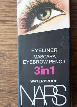 Набор тушь-подводка -карандашь  eyeliner mascara eyebrow penoil