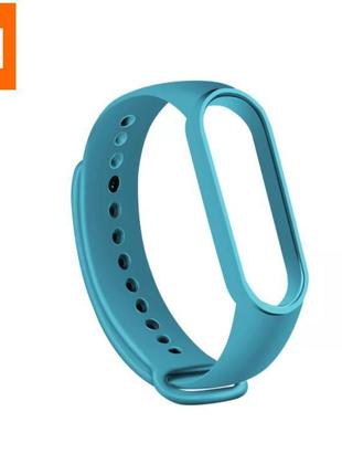 Силиконовый ремешок для фитнес браслета xiaomi mi band m3 / m4. ремешок для xiaomi mi band 3/4 ry99 голубой