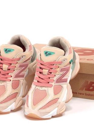 Жіночі кросівки new balance 9060 pink рожевого кольору3 фото
