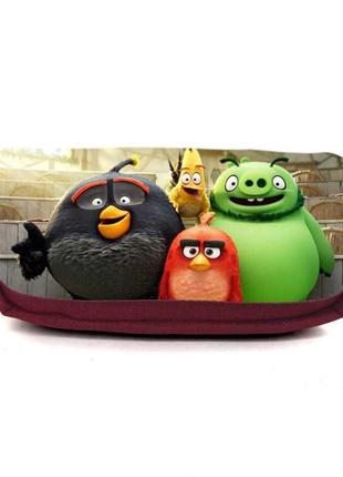 Шкільний пенал angry birds 0022 органайзер універсальний (ang-0022-red) бордовий