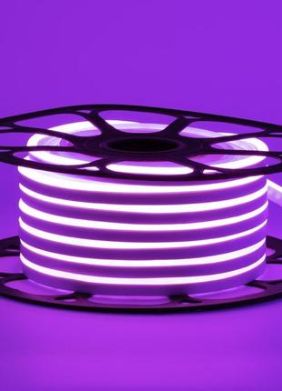 Неоновая лента светодиодная фиолетовая 12v 6х12 avt-smd2835 120led/м 11вт/м ip65