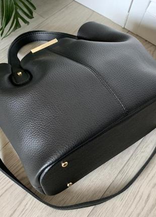 Стильная женская сумка отличного качества чёрная5 фото