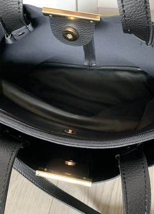 Стильная женская сумка отличного качества чёрная7 фото