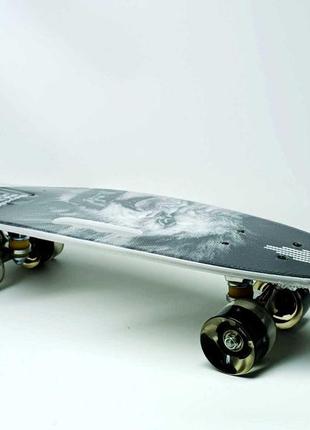 Скейт best board лев 60см, колеса pu, свет a452202 фото