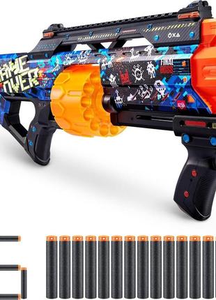 Бластер швидкострільний zuru x-shot skins last stand game over 16 патронів