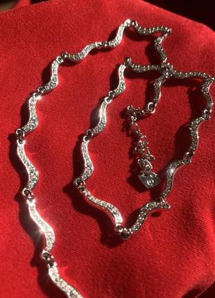 Swarovski,набор украшений из австрии,оригинал,комплект колье и браслет,кристаллы swarovski