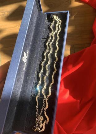 Swarovski,набор украшений из австрии,оригинал,комплект колье и браслет,кристаллы swarovski