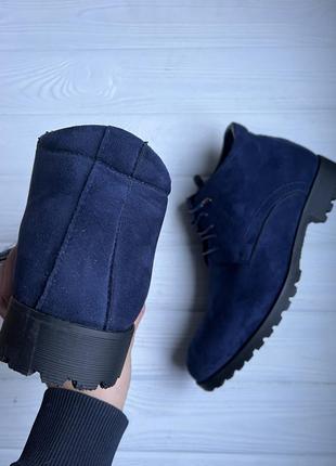 Мужские зимние ботинки. синие.