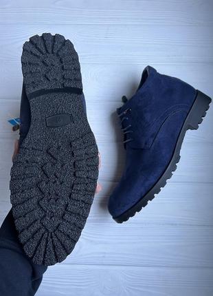 Мужские зимние ботинки. синие.