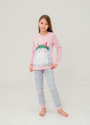Детская пижама | 146, 152, 158, 164, 170 | очень приятная к телу для девочки smil 104688 розовый