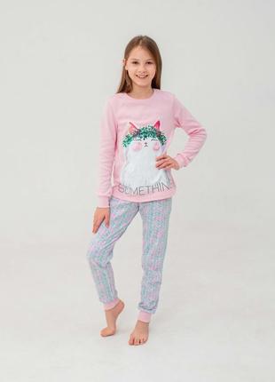 Детская пижама | 146, 152, 158, 164, 170 | очень приятная к телу для девочки smil 104688 розовый2 фото