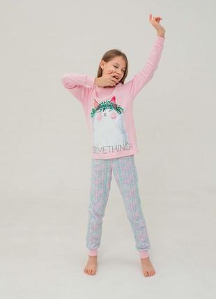 Детская пижама | 146, 152, 158, 164, 170 | очень приятная к телу для девочки smil 104688 розовый3 фото