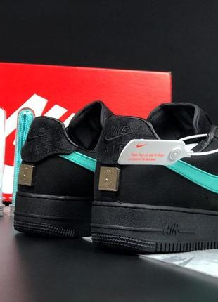 Р.36-45 кросівки nike air force 1 low tiffany &amp; co чорно/бірюзові3 фото