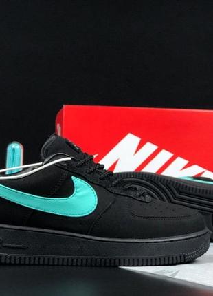 Р.36-45 кроссовки nike air force 1 low tiffany & co черно/бирюзовые4 фото