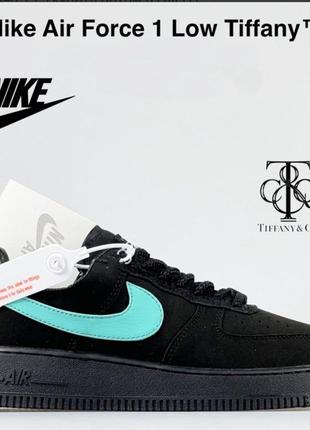 Р.36-45 кроссовки nike air force 1 low tiffany & co черно/бирюзовые5 фото