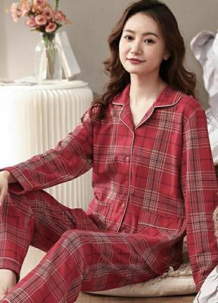 Піжама жіноча картата bonntee s червоний